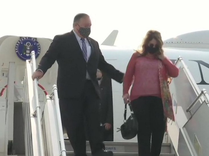 US Secretary Mike Pompeo arrives in Delhi with his wife