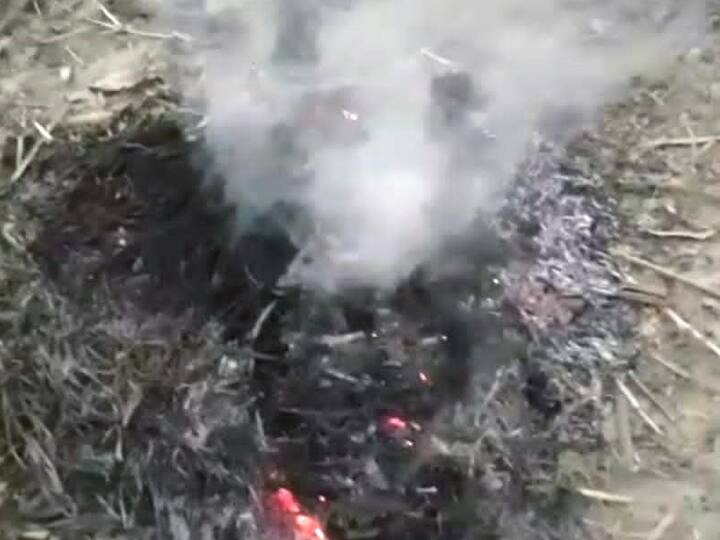 गोंडाः धान की पराली जलाने पर किसानों पर लगा जुर्माना, एफआईआर भी दर्ज 2 Farmers fined for burning stubble in Gonda in Uttar pradesh ANN गोंडाः धान की पराली जलाने पर किसानों पर लगा जुर्माना, एफआईआर भी दर्ज