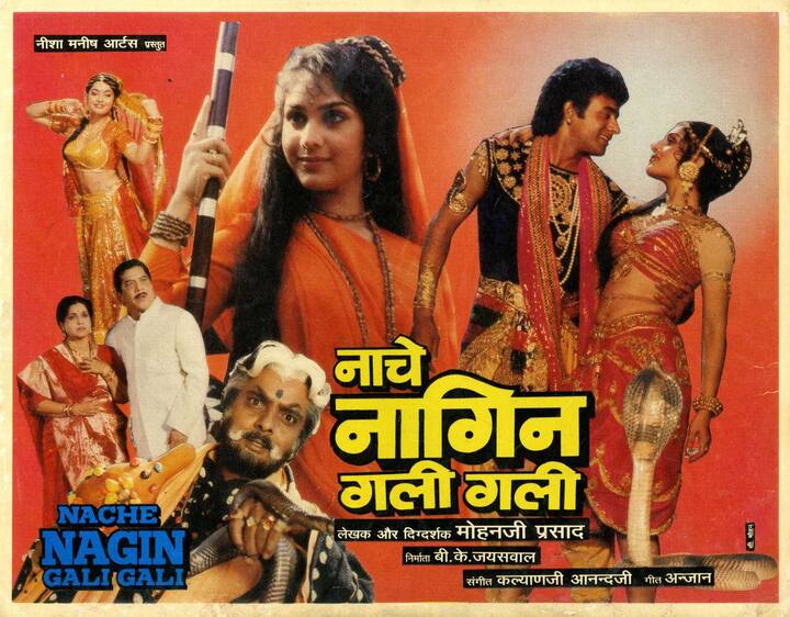 मीनाक्षी शेषाद्रि : नाचे नागिन गली गली (1989) में मीनाक्षी और लीड एक्टर नीतीश भारद्वाज ने इच्छाधारी नाग-नागिन का किरदार निभाया था.
