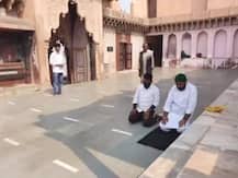 मथुरा: दो मुस्लिम युवकों ने मंदिर में नमाज़ पढ़ पोस्ट की तस्वीरें, केस दर्ज, संत समाज में भारी गुस्सा
