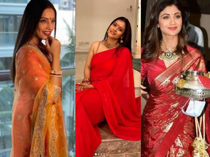 बॉलीवुड अभिनेत्रियों ने भी पति की लंबी उम्र की कामना करते हुए करवाचौथ का त्यौहार धूमधाम से मनाया. इस मौके पर अभिनेत्रियां सज-धजकर चांद की पूजा करने निकलीं. कईयों ने निर्जला व्रत रखा और फिर चांद की पूजा के बाद व्रत खोला. करवाचौथ सेलिब्रेशन की तस्वीरें सोशल मीडिया पर भी सामने आईं जो कि वायरल होने में देर नहीं लगी. आइए नज़र डालते हैं कैसे मना बॉलीवुड की अभिनेत्रियों का करवाचौथ और कैसे रहे इनके अंदाज़...