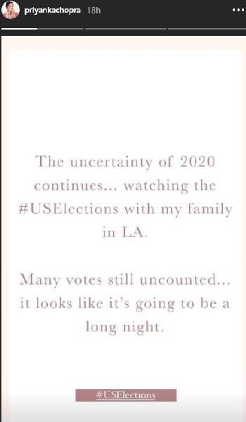 US Election 2020 को लेकर एक्साइटेड हैं प्रियंका चोपड़ा, बोलीं- डोनाल्ड ट्रंप और जोए बाइडेन के बीच कड़ा मुकाबला