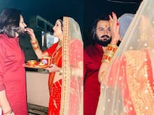 सपना चौधरी ने पति वीर साहू के साथ सेलिब्रेट किया पहला करवा चौथ, बेबी होने के बाद शेयर की अपनी पहली तस्वीर