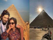 Mirzapur से निकलकर Guddu Bhaiya पहुंचे Pyramid के आगे, Richa Chaddha के साथ  खिंचवाई फोटो