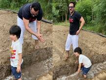 Saif Ali khan के शहजादे साहब Taimur Ali Khan ने किया खेतों में काम, फोटो हुई Viral
