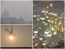 In Pics: प्रदूषण की धुंध में ढकी दिल्ली की वायु गुणवत्ता लगातार पांचवें दिन गंभीर, जल्द राहत मिलने के आसार नहीं