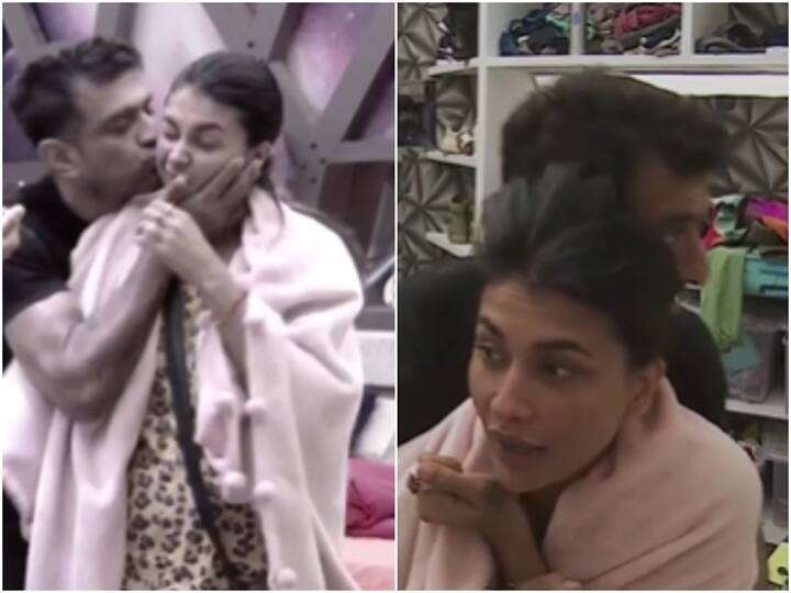 In Bigg Boss house Eijaz Khan kiss Pavitra Bigg Boss 14: एजाज खान ने पवित्रा को किया 'किस', घर के अंदर माहौल रोमांटिक