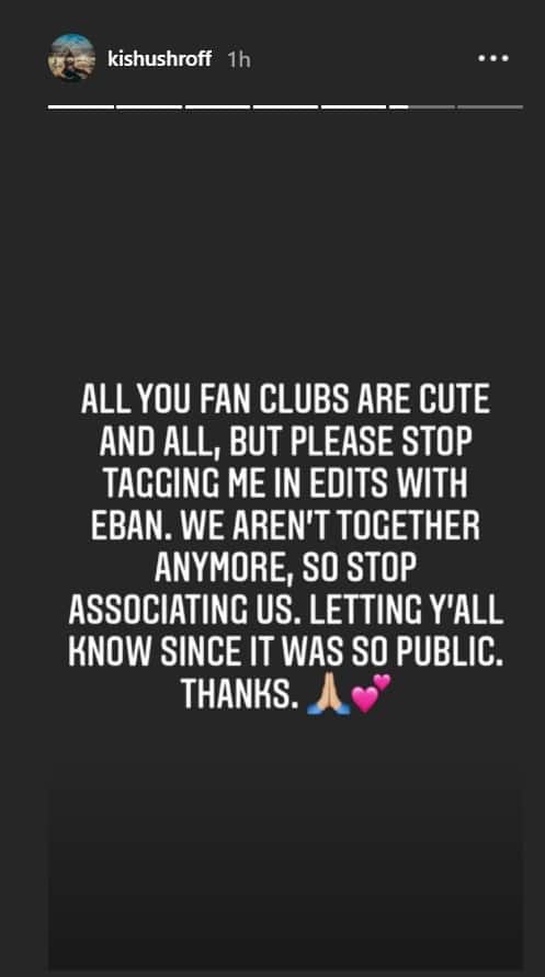 तो क्या सच में टूट गया कृष्णा श्रॉफ और एबन हैम्स का रिश्ता, कृष्णा ने इंस्टा स्टोरी के जरिए लोगों से कही ये बात