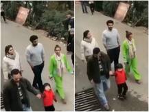 Video: मां करीना और पिता सैफ के साथ वॉक के लिए निकले तैमूर, फैंस को देखते ही चीखे और बोले-Go.Go..