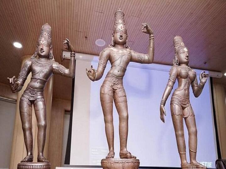 Ram, Lakshman, Sita idols stolen from Tamil Nadu return India चोरी हुईं 13वीं सदी की भगवान राम, लक्ष्मण और सीता की मूर्तियां ब्रिटेन में मिलीं, भारत वापस लाईं गईं