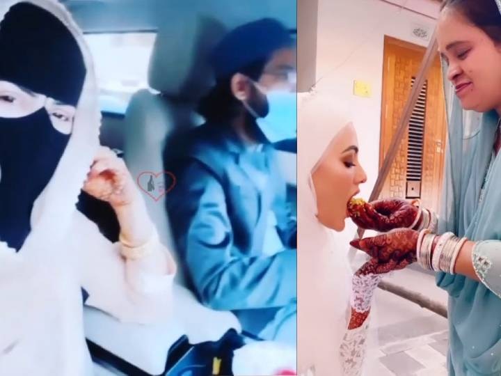 Sana Khan viral video drive with husband mother in law pampers her with home cooked biryani Video: सना खान ने सास के हाथों से खाई बिरयानी, पति अनस सईद के साथ लिए लॉन्ग ड्राइव के मजे