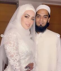 In Pics: निकाह के बाद पहली बार शौहर संग रोमांस करते सना खान की तस्वीरें वायरल, यूं एक दूसरे में सिमटे दिखा कपल