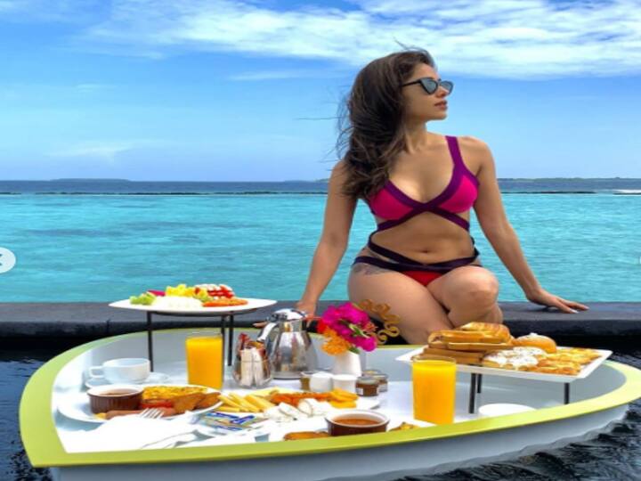 नुसरत इंटरनेट पर अपनी फोटोज और वीडियो को लेकर काफी एक्टिव रहती हैं. हाल ही में उन्होंने पिंक कलर की बिकिनी पहने फोटो शेयर की है. (फोटो इंस्टाग्राम)