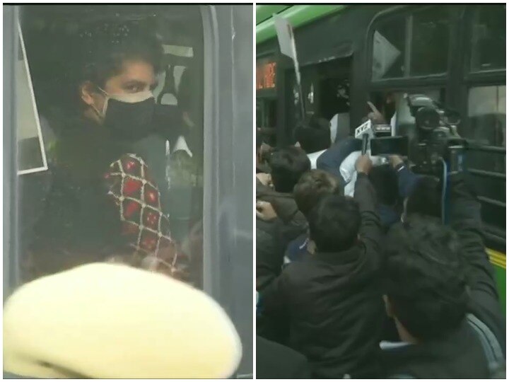 Delhi Police take Priyanka Gandhi and other Congress leaders into custody amid Farmers Protest Farmers Protest: किसान आंदोलन: प्रियंका गांधी हिरासत से रिहा, कहा- सरकार जनता की आवाज नहीं सुन रही