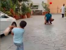 इरफान की गेंद पर यूसुफ पठान के बेटे ने लगाया शानदार शॉट, वीडियो हो रहा वायरल