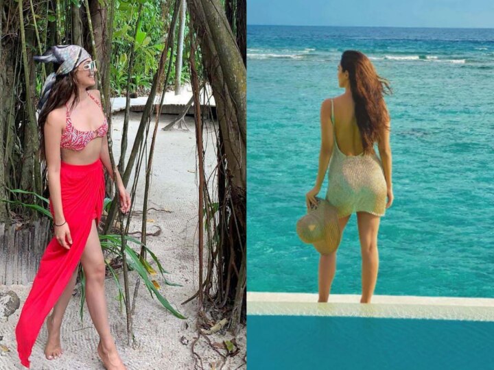 kiara advani new pictures from her maldives vacation with siddharth malhotra रेड ड्रेस में बेहद खूबसूरत लगा Kiara Advani का लुक, मालदीव में Siddharth Malhotra के साथ मना रही हैं वेकेशन