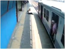 खुद को खतरे में डालकर पुलिसवाले ने बचाई रेलवे ट्रेक पर फंसे बुजुर्ग की जान, देखें वीडियो