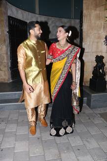 Photos: करीबी दोस्त की शादी के दौरान मुंबई में स्पॉट हुए अभिनेत्री गौहर खान और जैद दरबार