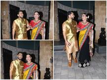 Photos: करीबी दोस्त की शादी के दौरान मुंबई में स्पॉट हुए अभिनेत्री गौहर खान और जैद दरबार