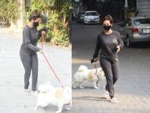 मॉर्निंग वॉक पर डॉगी के साथ घूमने निकलीं Malaika Arora हुईं परेशान, ऐसे संभालते हुए आईं नज़र, देखें तस्वीरें