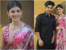 गुरु रंधावा के साथ एलबम प्रमोट करने पहुंचीं संजना संघी, साड़ी में दिखा खूबसूरत अंदाज, देखें तस्वीरें