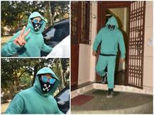 IN PICS: अजीबोगरीब मास्क और सनग्लासेस के साथ नए लुक में स्पॉट हुए रणवीर सिंह