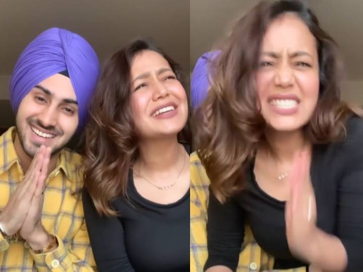 Neha Kakkar anger on husband rohanpreet singh ex shared video Video: रोहनप्रीत की 'एक्स' पर भड़कीं नेहा कक्कड़, पति ने जोड़े हाथ, बोले- गुस्सा नई करना