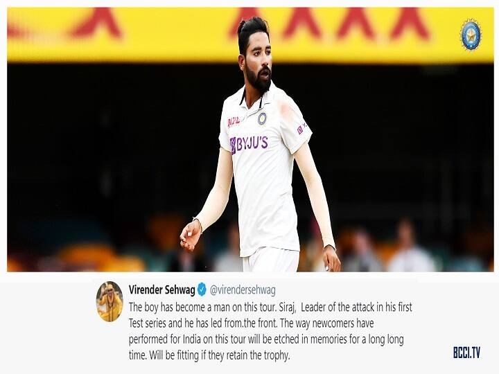 IND vs AUS: Mohammad Siraj became the hero after took five wickets in brisbane test, sachin tendulkar and virender sehwag praised siraj IND vs AUS: ब्रिस्बेन टेस्ट में पांच विकेट लेकर मोहम्मद सिराज बने हीरो, सचिन-सहवाग ने इस तरह की तारीफ