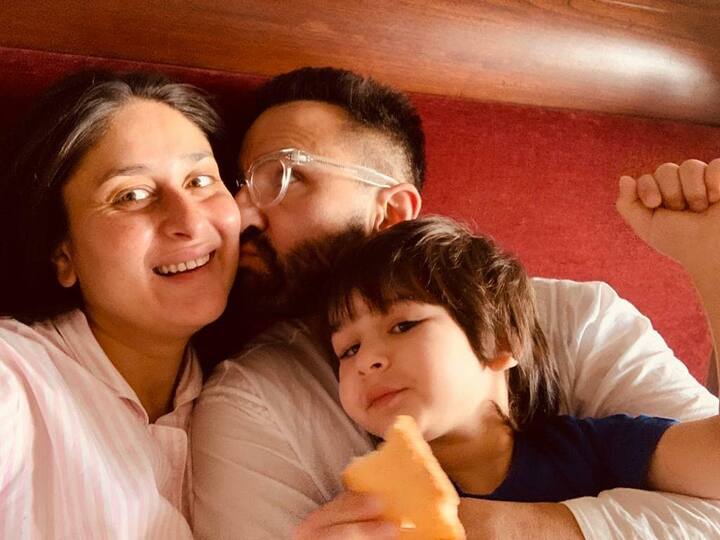 करीना ने बेबी तैमूर और पति सैफ अली खान के साथ सेल्फी भी शेयर की. इस फोटो में तीनों काफी खुश नजर आ रहे हैं.