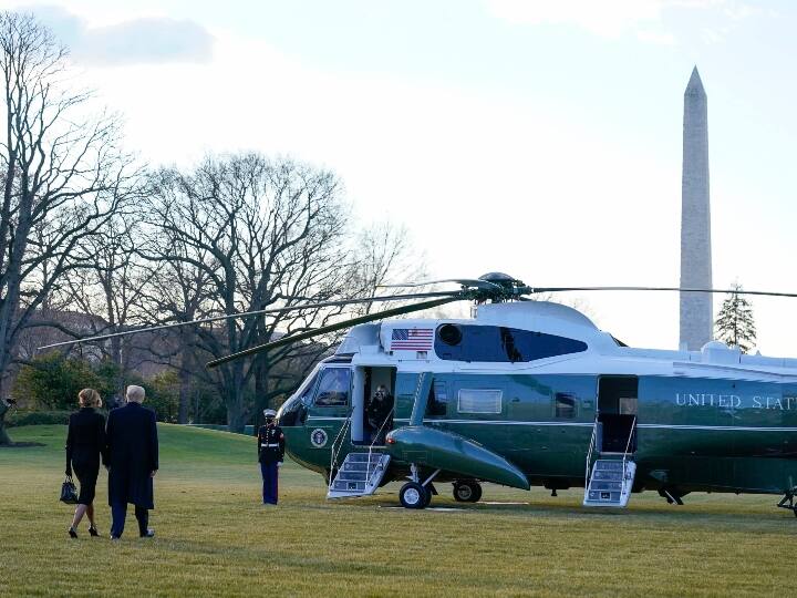 ट्रंप राष्ट्रपति के हेलीकॉप्टर ‘मरीन वन’ से व्हाइट हाउस से विदा हुए. रिपब्लिकन पार्टी के डोनाल्ड ट्रंप को दूसरी बार राष्ट्रपति चुनाव में जीत नहीं मिली. इससे पहले 1992 में जॉर्ज एच डब्ल्यू बुश भी दूसरी बार व्हाइट हाउस नहीं पहुंच पाए थे.