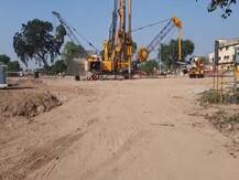 राम मंदिर निर्माण समिति के अध्यक्ष ने नारियल फोड़कर किया खुदाई का शुभारंभ