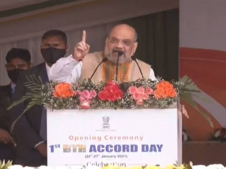 असम में अमित शाह की रैली, कहा- कांग्रेस बताए इतने सालों तक राज्य रक्तरंजित क्यों रहा