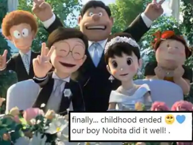 Nobita From Doraemon Finally Marries His Long-Time Crush Shizuka |  Doraemon: Nobita की हुई Shizuka से शादी तो कुछ इस तरह सोशल मीडिया पर ख़ुशी  मनाने लगे फैन्स