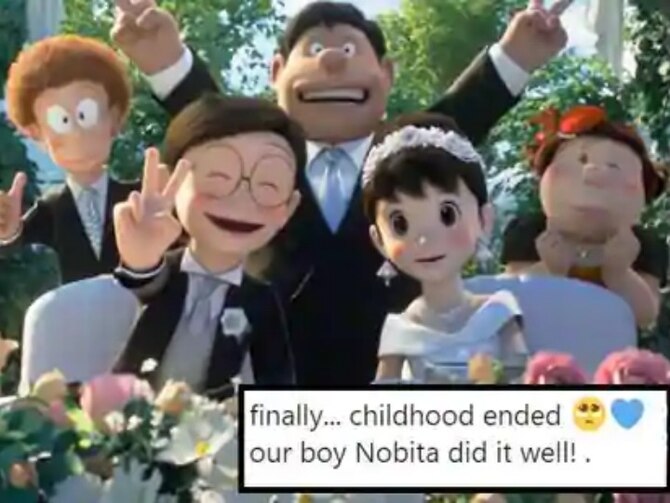 Nobita From Doraemon Finally Marries His Long-Time Crush Shizuka | Doraemon: Nobita की हुई Shizuka से शादी तो कुछ इस तरह सोशल मीडिया पर ख़ुशी मनाने लगे फैन्स Nobita From Doraemon Finally Marries His Long-Time Crush Shizuka | Doraemon: Nobita की हुई Shizuka से शादी तो कुछ इस तरह सोशल मीडिया पर ख़ुशी मनाने लगे फैन्स