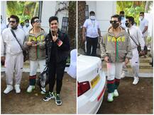 वरुण-नताशा की शादी अटेंड करने के बाद अलीबाग से रवाना हुए करन जौहर, मनीष मल्होत्रा, देखें तस्वीरें