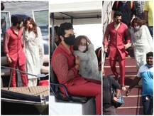 पत्नी नताशा के साथ अलीबाग से मुंबई रवाना हुए वरुण धवन, देखिए शादी के बाद दोनों की पहली तस्वीरें