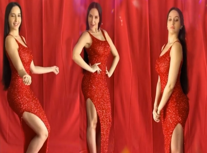 Nora Fatehi Dance Performance on kamariya in Red Dress Kamariya पर रेड ड्रेस में Nora Fatehi ने दिखाए लटके-झटके, दिल हार गए Terence Lewis
