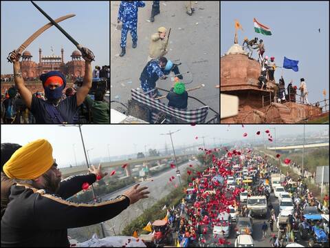 कहीं फूल बरसे, तो कहीं डंडे और कहीं भांजी गई तलवार, देखें गणतंत्र दिवस पर निकली किसान ट्रैक्टर परेड की 26 तस्वीरें कहीं फूल बरसे, तो कहीं डंडे और कहीं भांजी गई तलवार, देखें गणतंत्र दिवस पर निकली किसान ट्रैक्टर परेड की 26 तस्वीरें