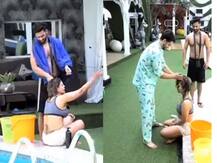 Bigg Boss 14 : बाथरूम हुए लॉक तो गार्डन में किया Rakhi Sawant ने स्नान, Aly Goni ने लगाया शैंपू तो Rahul Vaidya ने डाला पानी