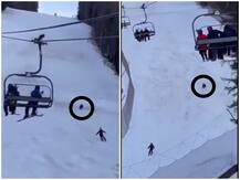 Viral video: रोमानिया के पहाड़ पर स्कीयर के पीछे पड़ा भालू, समझदारी से बची जान