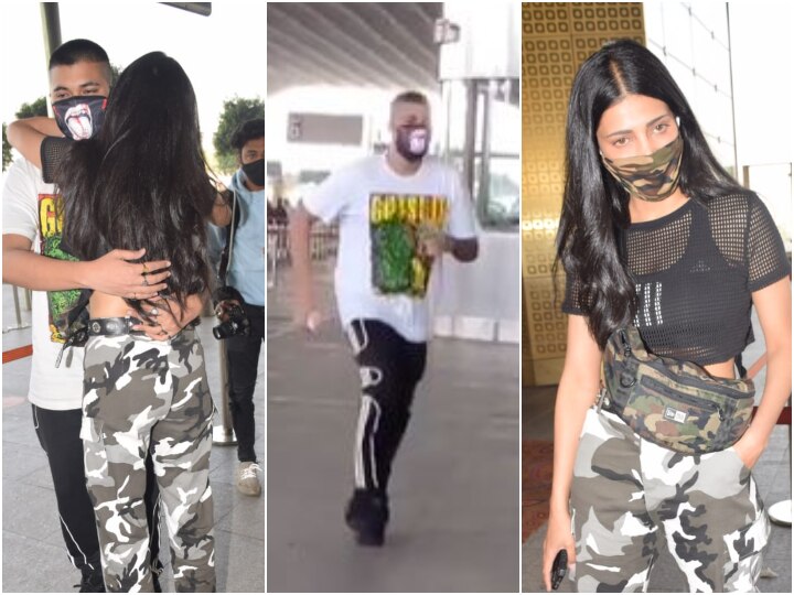 Shruti Haasan forgets ticket at airport, Boyfriend comes to the rescue, Watch Viral Video टिकट भूलकर एयरपोर्ट पहुंचीं मशूहर एक्ट्रेस, फिल्मी अंदाज में दौड़ते हुए टिकट लेकर पहुचा ब्वॉयफ्रेंड, देखें VIDEO