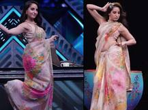 साड़ी में Nora Fatehi ने दिखाए Saki Saki पर किलर मूव्स, लोगों ने कहा-किसी की नज़र ना लगे