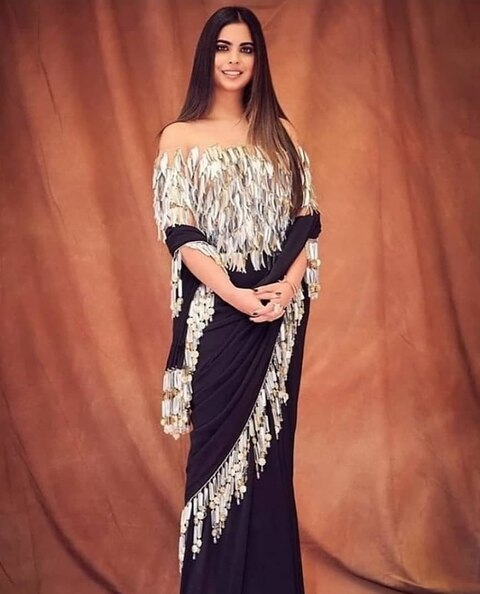 sequin saree isha ambani