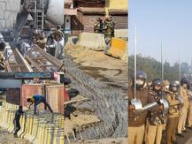 Photos: किसान आंदोलन वाली जगहों पर लोहे की छड़ें लगीं, स्टील की लाठी और सुरक्षा कवच के साथ दिल्ली पुलिस तैयार