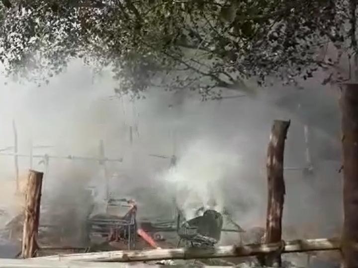 fire doused at magh mela in prayagraj ANN प्रयागराज: माघ मेले में लगी आग पर काबू, पीएसी के टेंट में रखा लाखों का सामान जलकर खाक