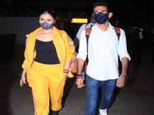 मुंबई एयरपोर्ट पर एक साथ नजर आए चहल और धनश्री, देखें Photos