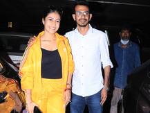 मुंबई एयरपोर्ट पर एक साथ नजर आए चहल और धनश्री, देखें Photos