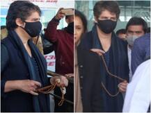 सहारनपुर जा रहीं प्रियंका गांधी के हाथों में दिखी ‘तस्बीह’ और ‘माला’, दरगाह-मंदिर में माथा भी टेकेंगी