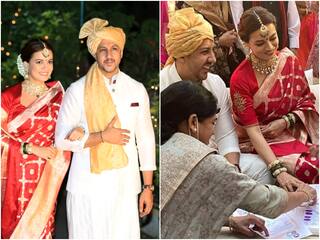 Dia Mirza Vaibhav Rekhi signing Marriage Document pic Dia Mirza ...