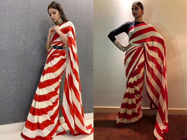 इसके साथ ही अभिनेत्री कृति खरबंदा को भी दीपिका पादुकोण की रेड व्हाइट लाइनिंग साड़ी वाला लुक इतना पसंद आया था कि उन्होंने एक दम ऐसी ही साड़ी को एक इवेंच के लिए चुना था.